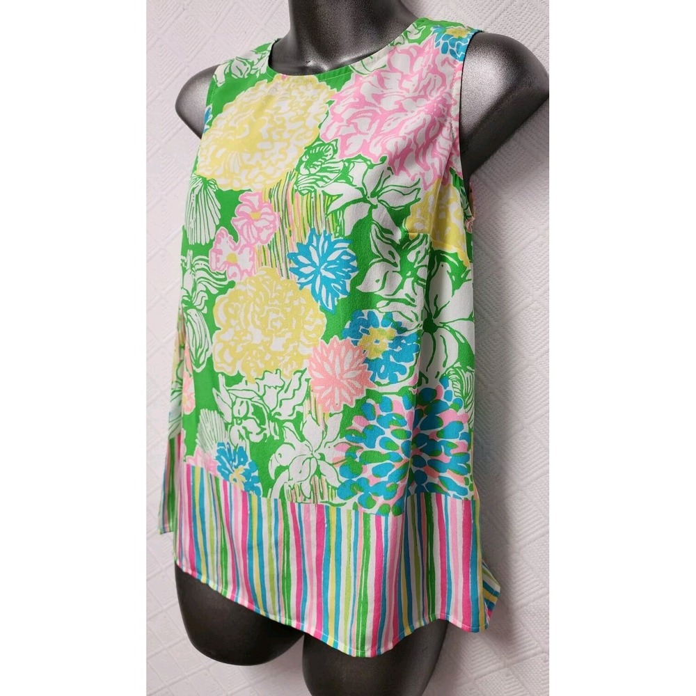 Lilly Pulitzer XS NWT 'Iona Shell' Silk Button Back Blouse $148